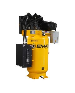EMXESS10V080V1K image(1) - EMAX Compressor  EMAX Silent Air 10HP 80-Gal Air Compressor &hyphen; 38 CFM, Two-Stage, 4-Cylinder, Splash Lube, Includes Maintenance Kit