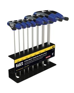 KLEJTH98M image(0) - Klein Tools Hex Key Set, Metric, Journeyman T-Handle, 9-Inch with Stand, 8-Piece