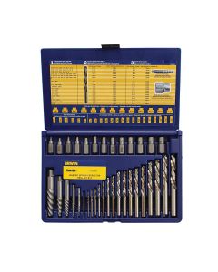 HAN11135ZR image(0) - Hanson IRWIN HANSON Screw Extractor and Drill Bit Set, 35 Piece, 11135