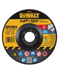 DWTDW8425 image(0) - DEWALT 5"X.045"X7/8" Thin Cutting Wheel Dcw