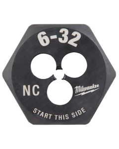 MLW49-57-5315 image(3) - Milwaukee Tool 6-32 NC 1-Inch Hex Threading Die