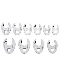 KDT89119 image(0) - GearWrench 10 Piece 3/8 Drive Ratcheting Crowfoot Metric Wrench Set