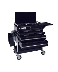 SUN8045BK image(1) - SUNEX Heavy Duty 5 Drawer Service Rolling Tool Cart with Locking Top - Black