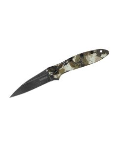 KER1660KC image(3) - Kershaw Leek Assisted Open Liner Lock Drop Point Blade EDC Folding Pocket Knife - Kings Camo - Box