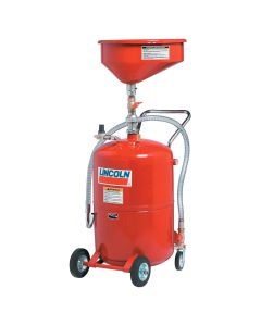 LIN3614 image(1) - Lincoln Lubrication Pressurized Used Oil Steel Evacuation Drain - 20 Gallon Capacity, Red