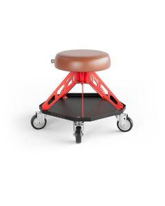 VYPRSP-BR-R image(0) - Vyper Industrial 400 lb Capacity Robust Steel Pro Shop Chair - Brown/Red