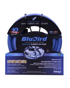 BLBBB1225 image(1) - BluBird Rubber Air Hose Assembly 1/2" x 25'