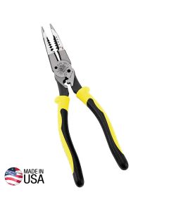 KLEJ207-8CR image(1) - Klein Tools Pliers, All-Purpose Needle Nose Pliers with Crimper, 8.5-Inch