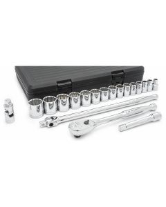 KDT80792 image(1) - GearWrench 19 Piece 1/2 Inch Drive 12 Point Standard SAE Mechanics Tool Set