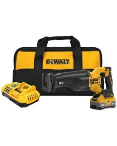 DWTDCS384WW1 image(1) - DeWalt 20V MAX XR Brushless Cordless Reciprocating Saw Kit with XR POWERPACK