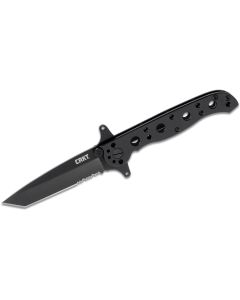 CRKM16-10KSF image(3) - CRKT (Columbia River Knife) M16-10KSF 8Cr14MoV EDP Triple Point Serrations Blade Folding Knife with Frame Lock Stainless Steel Handle - Black