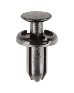 AVC22125 image(0) - AUVECO 22125 Push-Type Type 4 Front Bumper Retainer, 10 mm Dia Head x 10 mm L Stem x 5 mm Hole, Nylon, Black