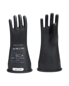 OBRRG-B-C1-R14-9 image(0) - Oberon Gloves - Rubber Electrical - Class 1 - Length: 14" -  Rolled Cuff - Size: Large - 9