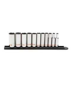 KDT80555H image(0) - GEARWRENCH 11 Piece 3/8" Drive 6 Point SAE Hi-Viz Deep Socket Set