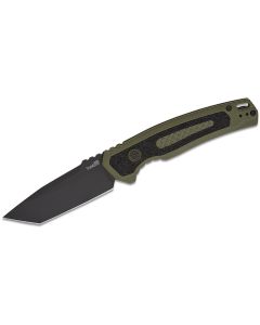 KER7105OLBLK image(0) - Kershaw Launch 16 Automatic Push-Button Lock Partially Serrated Tanto Blade Tactical Folding Knife - Olive and Black - $1000 Min Vendor Direct Auto Knives Only. Cannot Ship to CA, CT, DE, MN. Contact Sales Rep.