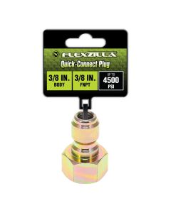 LEGPW3590 image(1) - Flexzilla Quick-Connect Plug, 3/8" Body x 3/8" FNPT, Steel