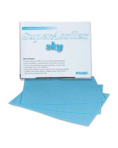 Eagle Abrasives, Inc. KOVAX Super Assilex 191-1508 Sanding Sheet, 130 mm W x 170 mm L, 600 Grit, Aluminum Oxide Abrasive, Sky, Dry