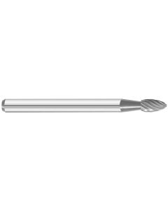 KnKut KnKut SH-41 Flame Shape Carbide Burr 1/8" x 1/4" x 1-1/2" OAL with 1/8" Shank