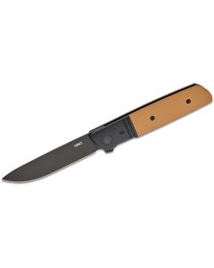 CRK5720B image(0) - CRKT (Columbia River Knife) Bamboozled D2 Oxide Plain Blade Assisted Folding Knife with Liner Lock G10 w/Stainless Steel Bolster Handle - Black/Brown