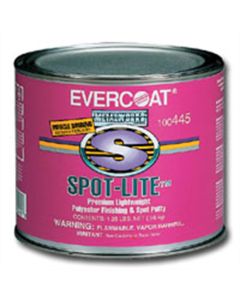 FIB445 image(0) - Fibre glass Evercoat SPOT-LITE 100445 Lightweight Premium Polyester Finishing and Spot Putty, 20 oz Can, White, Paste