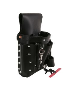 Klein Tools Tool Pouch Leather 8-Pockets Knife Snap