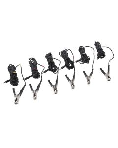 JSP06635 image(2) - J S Products (steelman) 6-Pack of Leads w/ Clamps Set