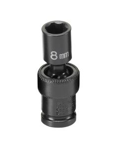 Grey Pneumatic 1/4" Surface Drive x 8mm Standard Universal Socket