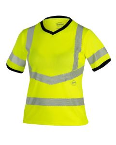 SRWV1058160U-S image(0) - Surewerx Short Sleeve Safety T-Shirt - Women's - Color: Hi-Vis Yellow - ANSI/ISEA 107-2020 Class 3 Type R - Size: Small