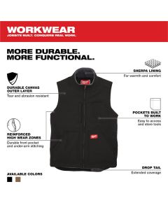 MLW801B-3X image(1) - Milwaukee Tool HEAVY DUTY SHERPA-LINED VEST - BLACK 3X