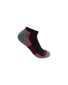 RDB0003 image(0) - Redback Mens HEX Elite No Show- Black/Red