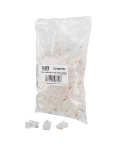 Klein Tools Pass-Thru&trade; Modular Data Plugs, RJ45-CAT6A, UTP 200-Pack
