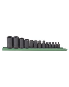GearWrench 13 Piece 1/4 Inch, 3/8 Inch & 1/2 Inch Drive External Torx Socket Set