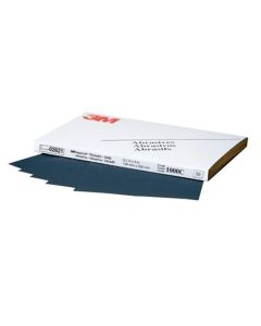 MMM2621 image(0) - 3M Imperial Wetordry 02621 434Q Series Abrasive Sheet, 5-1/2 in W x 9 in L, 1000 Grit, Fine Grade, Black