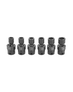 KTI37500 image(1) - K Tool International Socket Set Impact Flex 3/8 Inch Drive 6 Piece Metric