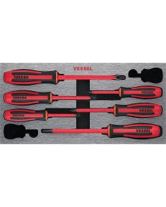VES9606EVA image(1) - Vessel Tools No.960 Megadora Insulated Screwdriver 6pcs set EVA