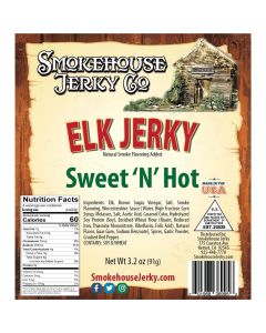 Tender Heifer Snack Co. Elk Sweet and Hot Exotic Jerky - 3.2 Ounce