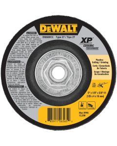 DEWALT 5 X 1/8 X 5/8-11 Ceramic Performance Pipeline Cutting/Grinding Wheel