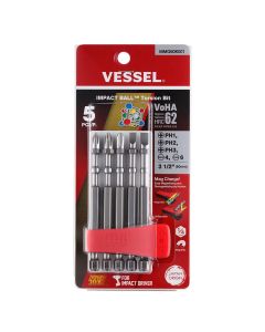 VESIBMG90K001 image(1) - Vessel Tools IMPACT BALL Torsion Bit ASSORTx90 5PC. (MCH)