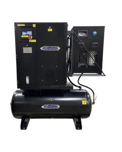 EMXERIK070003 image(0) - Emax Compressor 7.5HP 3PH Industrial Rotary Screw Compressor-80 Gal Tank Mount-w/Air Dryer