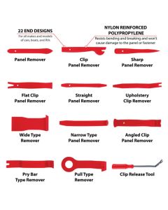 WLMW1760 image(1) - Wilmar Corp. / Performance Tool 12pc Trim Removal Kit in Jar