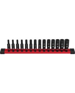 MLW49-66-7003 image(2) - Milwaukee Tool 14PC SHOCKWAVE Impact Duty  Metric Deep 6 Point Socket Set