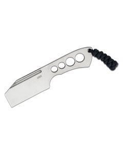 CRK2130 image(0) - CRKT (Columbia River Knife) Razel Chisel 8Cr13MoV Stonewash Plain Blade Fixed Blade Knife with Sheath Stainless Steel Handle - Silver
