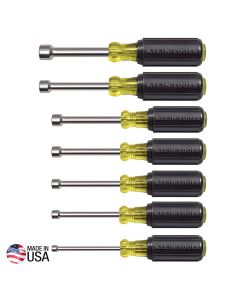 KLE631M image(2) - Klein Tools Nut Driver Set, Magnetic Nut Drivers, 3-Inch Shaft, 7-Piece