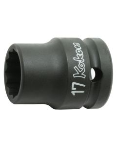 KKN14406M-14 image(0) - Ko-ken USA 14406M-14 1/2 Sq. Dr. Socket 14mm 12 point Length 38mm Thin walled