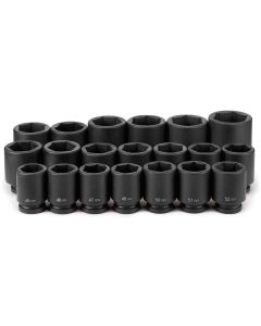 GRE9020MD image(1) - Grey Pneumatic 1" Drive Deep Length Impact Set
