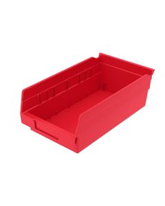 MRO89827083-EA image(0) - Msc Industrial Supply Akro-Mils 30130 Red Plastic Hopper Shelf Bin, 11-5/8 Inch L x 6-5/8 Inch W x 4 Inch H -1 Bin