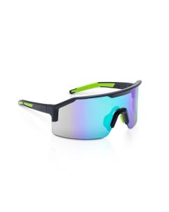 JCK60006 image(0) - Jackson Safety Safety Glasses - MAXVIEW+ Series - Blue/Green Mirror Lens - Black Frame - Hardcoat Anti-Scratch