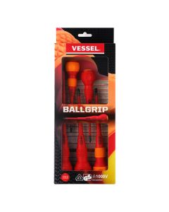VES2005PBU image(1) - Vessel Tools BALL GRIP Insulated Screwdriver 5PC. Set No.2005PBU