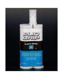 PLI8002 image(0) - PLIO-GRIP Plastic Repair 10 8002 Plastic Repair, 220 mL Cartridge, Beige (Part A), Black (Part B)