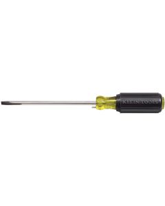 KLE6054 image(0) - Klein Tools 1/4-Inch Cabinet Screwdriver, 4-Inch Round Shank